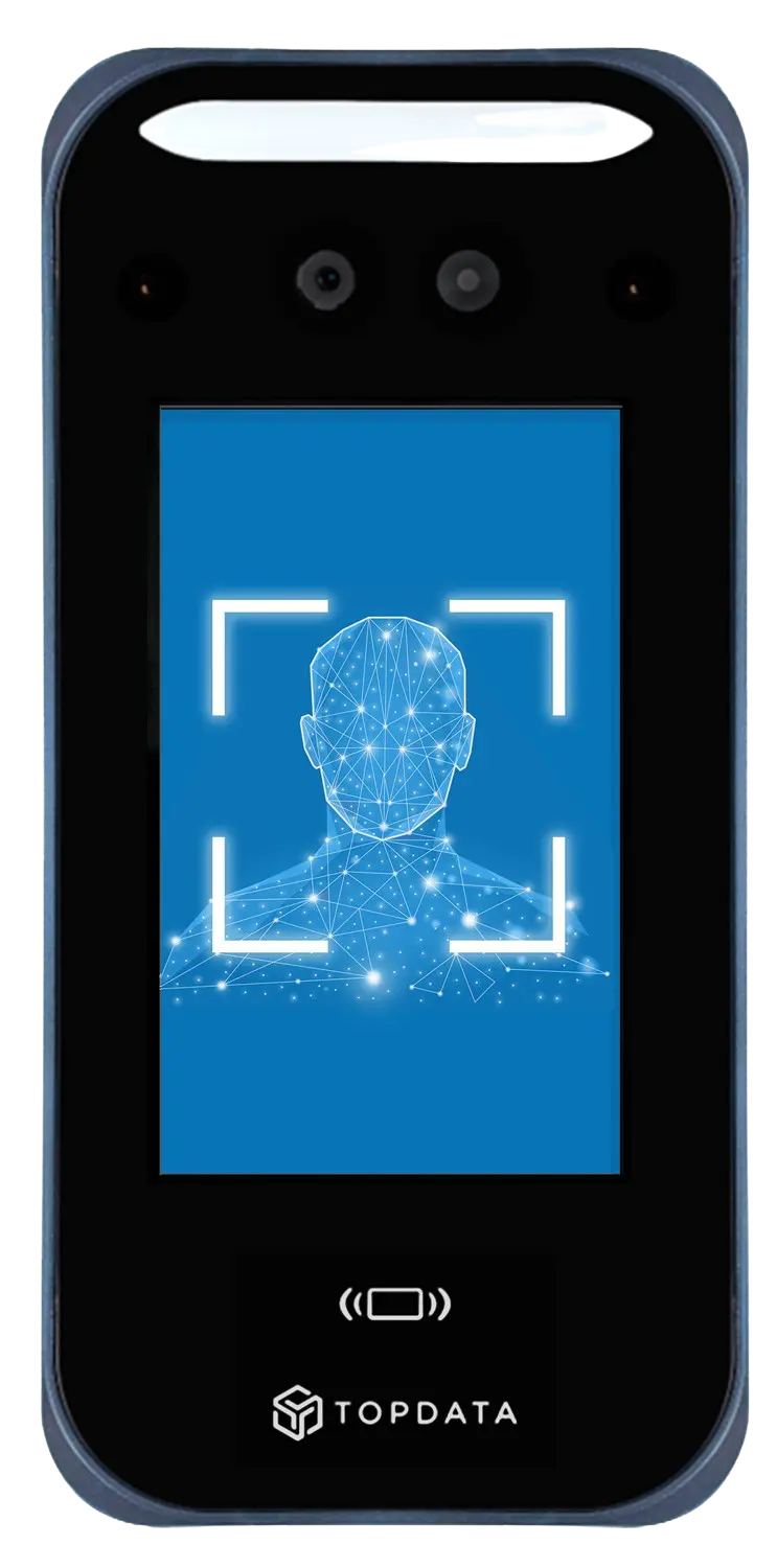 Leitor para identificação facial em uso