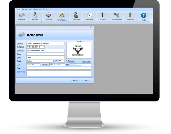 Software de controle de acesso para academias